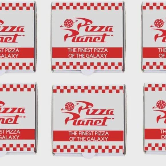 Pizza Planet Pizza Boxes, Red Checkered Design (Set of 10)