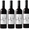 Elegant Floral Wedding Wine Labels | Personalized Initials & Date | Set of 4 Wine Bottle Wraps | Self Adhesive