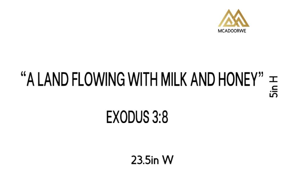 Exodus 3:8 Bible Verse Wall Art | Faith Based Motivation | Vinyl Wall Decals