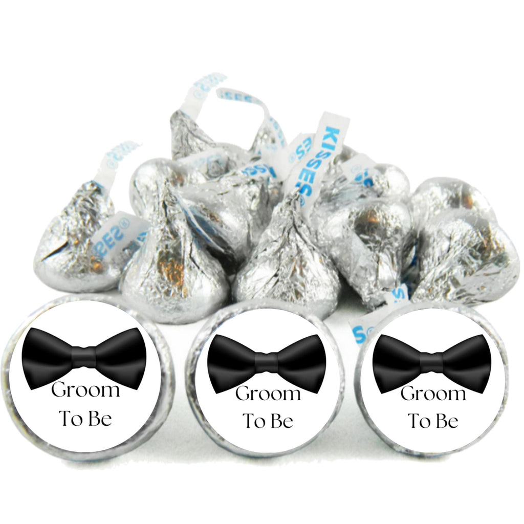 Groom To Be Party Stickers | 100 Glossy Peel & Stick Labels | Chocolate Candy Decor | Durable Self Adhesive