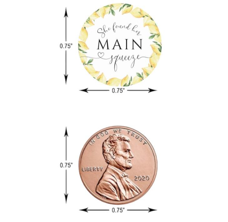 She Found Her Main Squeeze Kisses Candy Labels | 100ct|Glossy|Bridal Favors