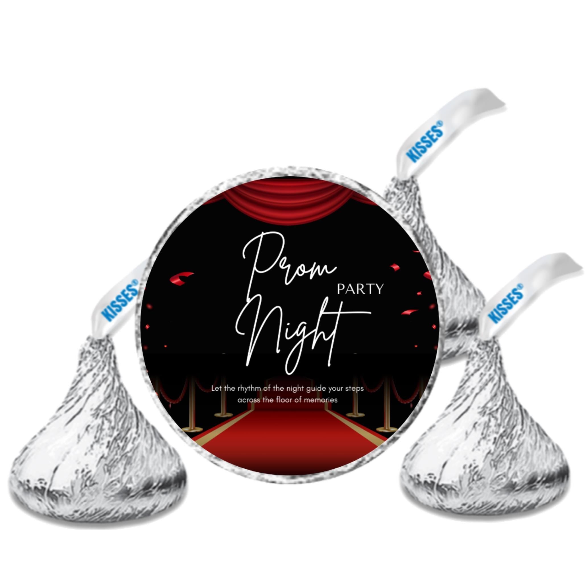 Prom Night Chocolate Stickers | 100 Peel & Stick Candy Labels | Glossy Durable Party Stickers | Self-Adhesive