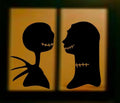 Halloween Window Cling Silhouette Decorations, 17.5in H x 10in W, Spooky Couple