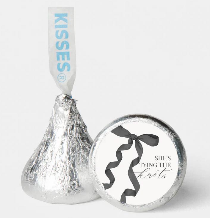 She’s Tying the Knot Kisses Candy Stickers | 100ct|Glossy|Bridal Shower|Favors