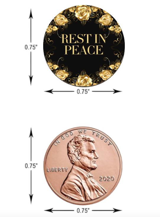 Rest in Peace|Chocolate Candy Stickers| Funeral Repast Party Favor