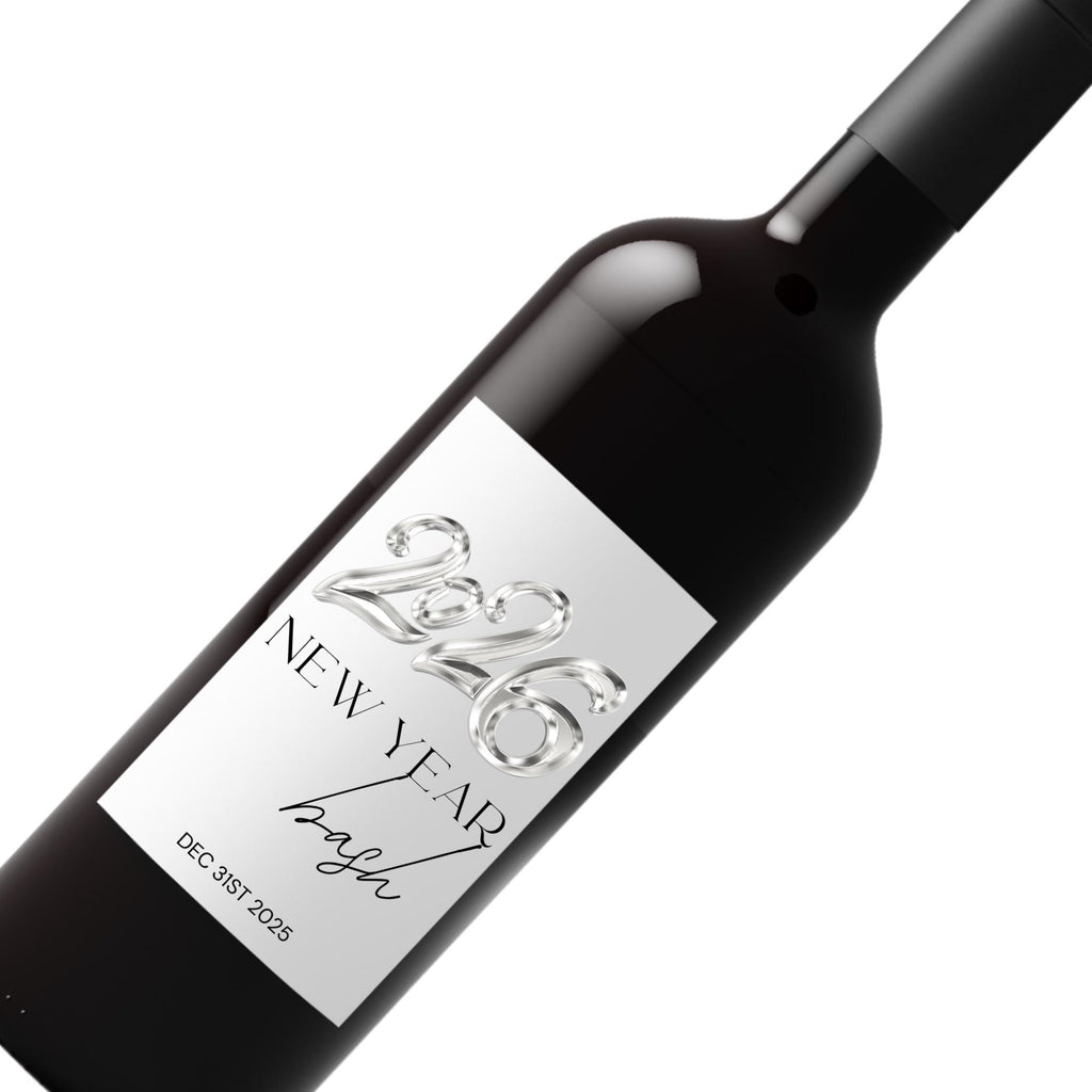 Happy New Year 2026 Wine Bottle Labels | Set of 12| Glossy|New Years