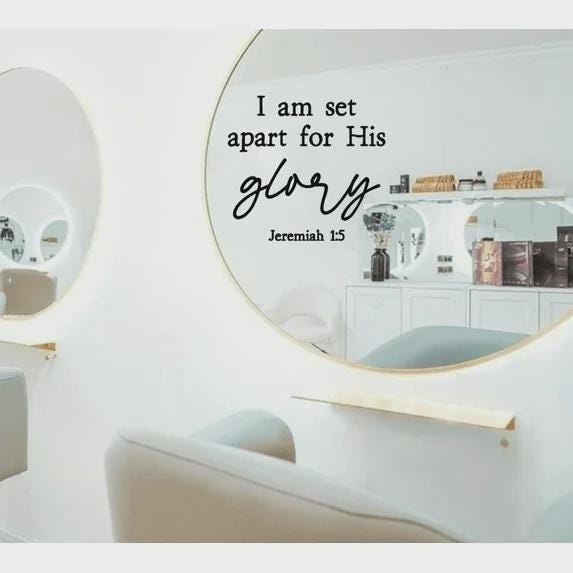 Jeremiah 1:5 Bible Verse Wall Decal, Black Scripture Art