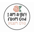 Religious Scripture Stickers, Psalm 127:3 Design, 1.5 inch Round, Set of 50