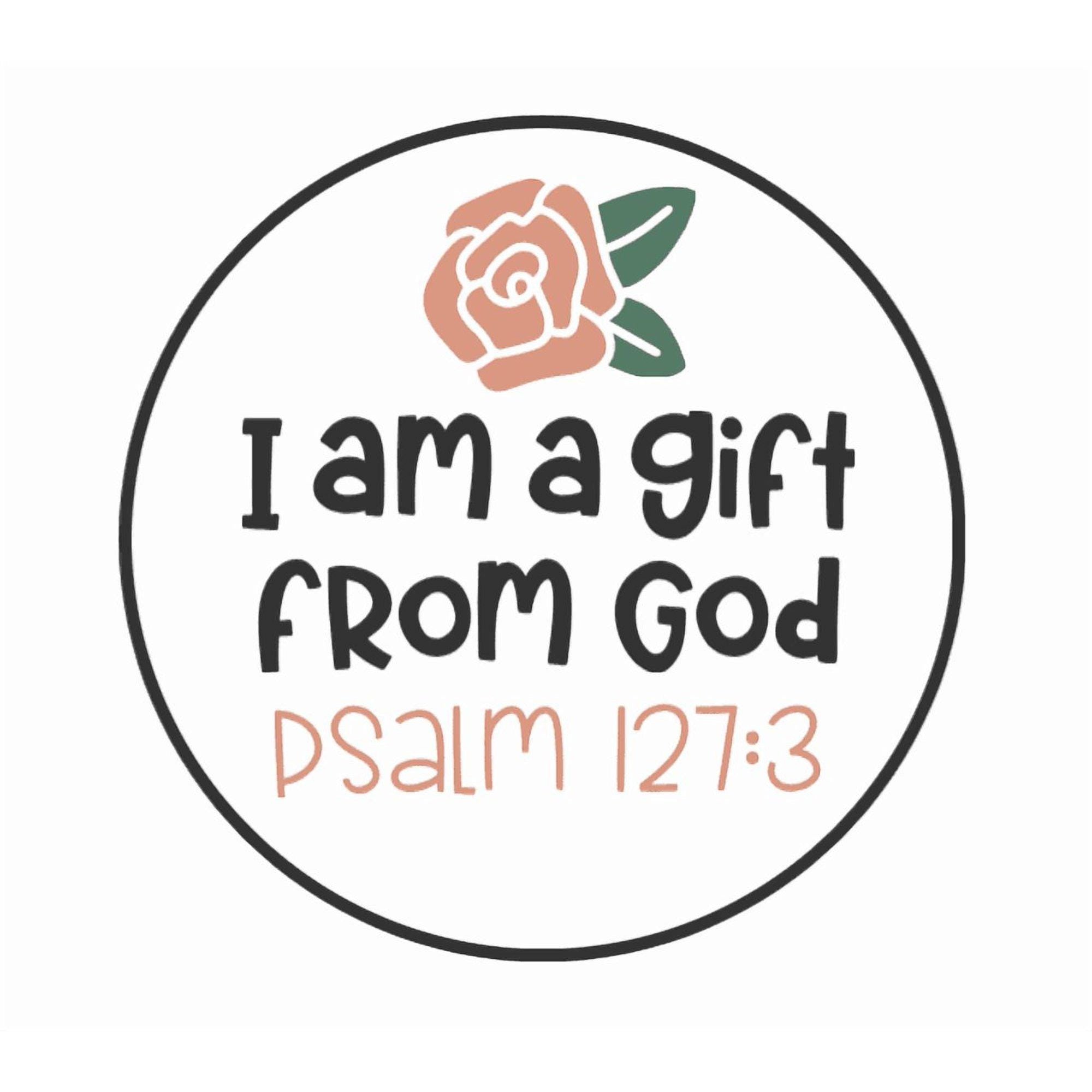 Religious Scripture Stickers, Psalm 127:3 Design, 1.5 inch Round, Set of 50