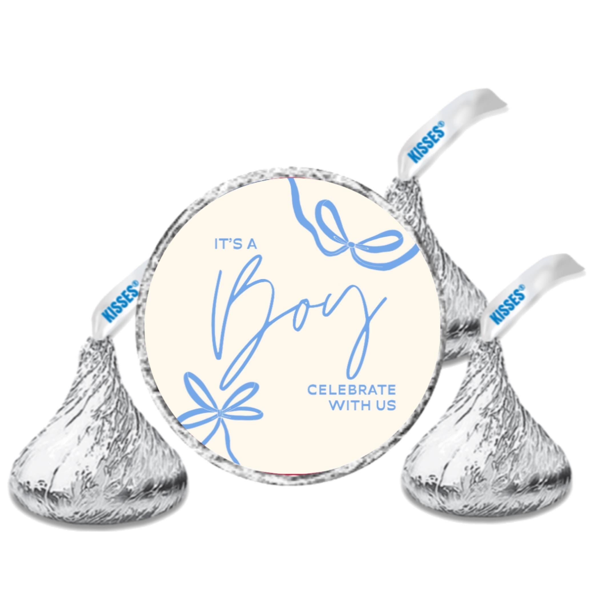 Its a Boy Candy Stickers | 100 Glossy Baby Shower Labels | Peel & Stick Chocolate Decorations | Durable
