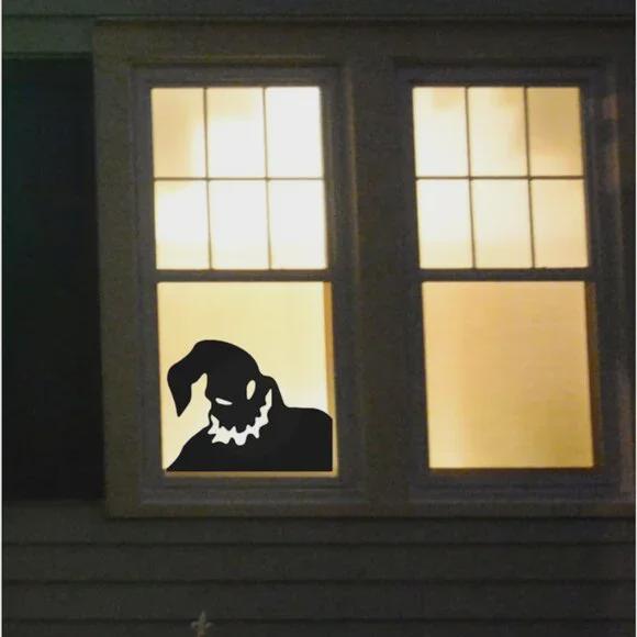 Halloween Window Cling Silhouette Decoration, Spooky Ghost Decal, 15.8 x 11.5 in