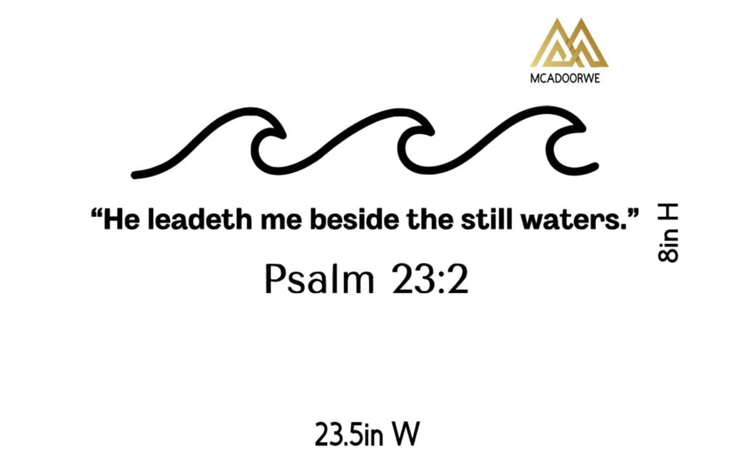 Psalms 23:2 Bible Verse Wall Art | Faith Based Motivation | Vinyl Wall Decals