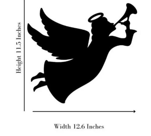 Christmas Angel Window Cling Decal silhouette Set:Reusable+ Durable