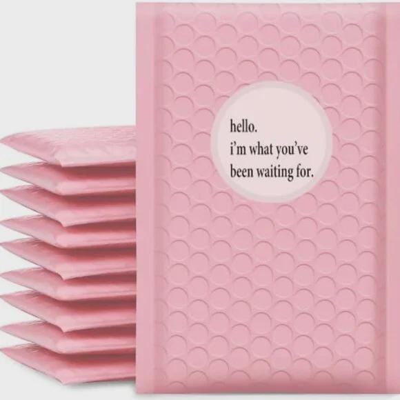 Decorative Round Sticker Labels, 2 Inch, Pink Hello Message, 60 Pack