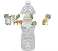 Safari Baby Shower Water Bottle Labels |12ct | Animal Theme | Thank You & Nutrition Facts