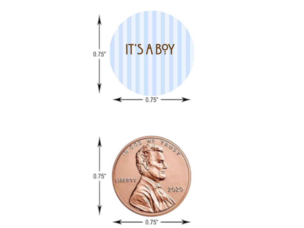 Its a Boy Candy Kiss Stickers | Baby Shower Candy Decal Labels | Glossy| Blue Stripe