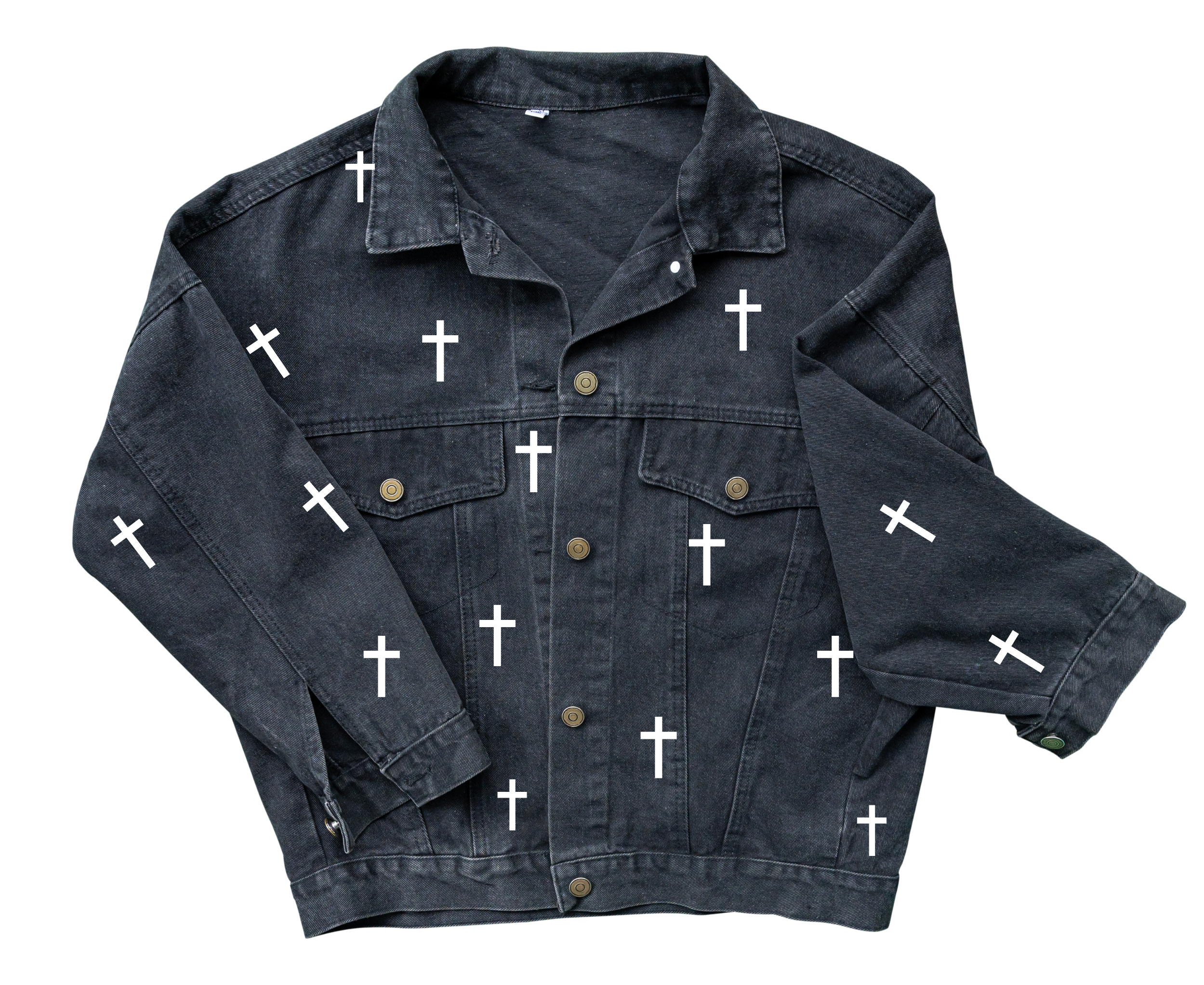 Iron On Heat Transfer Cross Vinyl | White Iron On Crosses | Multiple Sizes Included |30 Crosses