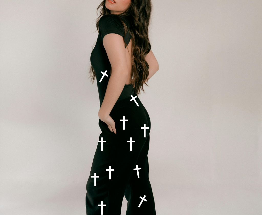 Iron On Heat Transfer Cross Vinyl | White Iron On Crosses | Multiple Sizes Included |30 Crosses