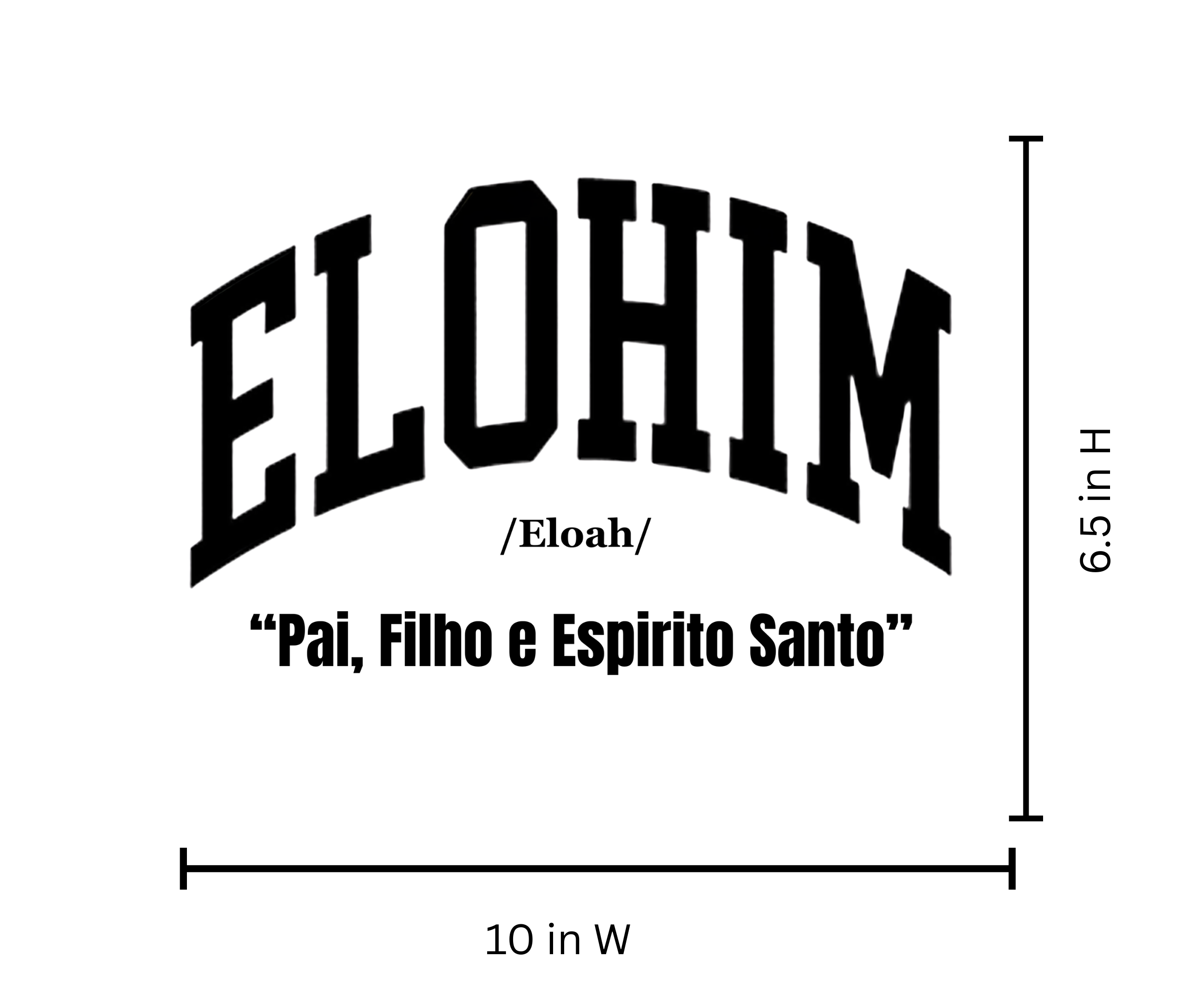 ELOHIM Iron On Vinyl | Die Cut Faith Decal | Hebrew Name Of God | Christian Shirt HTV | Bible Word Iron On | Spiritual Apparel Vinyl