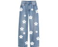White Iron On Boho Flower Set | 30 Vinyl Flowers | Multiple Sizes 1in–4in | Fabric Heat Transfer