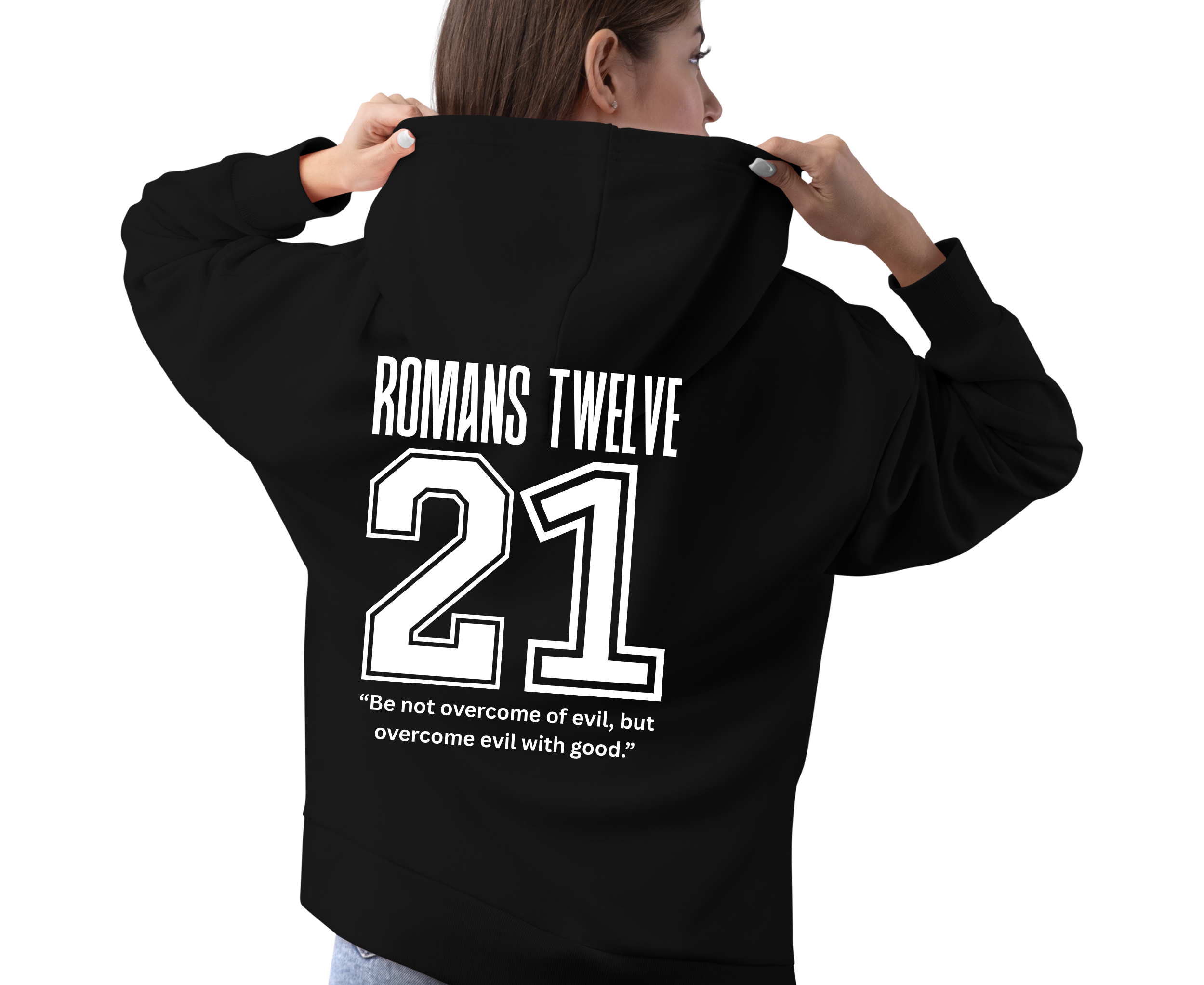 Romans Twelve 21 Iron Vinyl Decal | Die-Cut Romans 12:21 Tee Design | Iron-On Romans Twelve Scripture | Romans 12 Iron-On