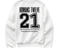Romans Twelve 21 Iron Vinyl Decal | Die-Cut Romans 12:21 Tee Design | Iron-On Romans Twelve Scripture | Romans 12 Iron-On