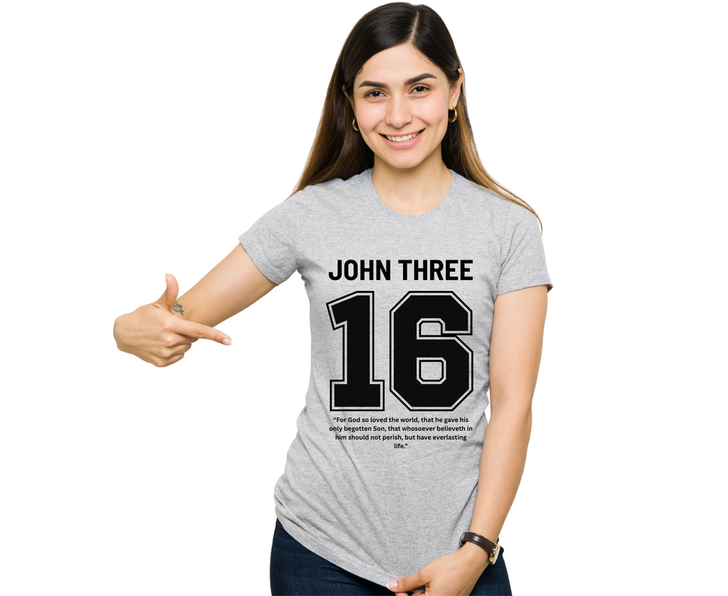 John 3:16 Iron Vinyl Decal | Die-Cut John 3:16 Scripture Design | Iron-On John 3:16 T-Shirt Graphic | DIY John 3:16 Iron-On Apparel