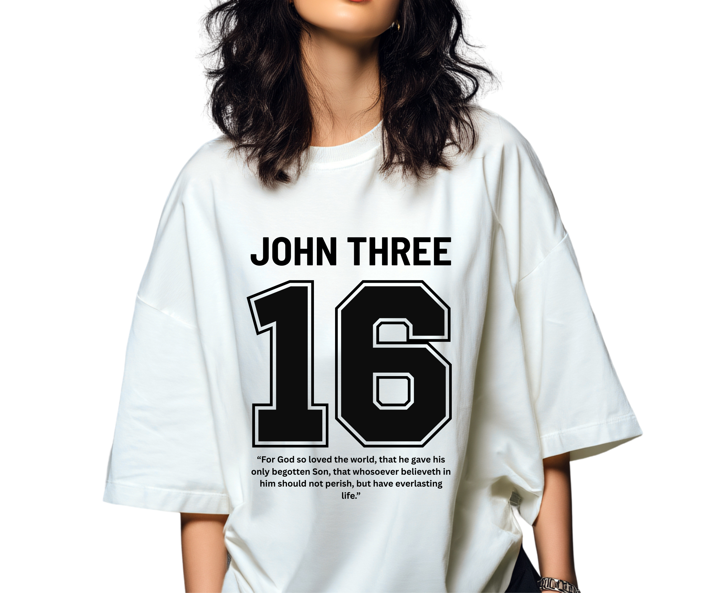 John 3:16 Iron Vinyl Decal | Die-Cut John 3:16 Scripture Design | Iron-On John 3:16 T-Shirt Graphic | DIY John 3:16 Iron-On Apparel