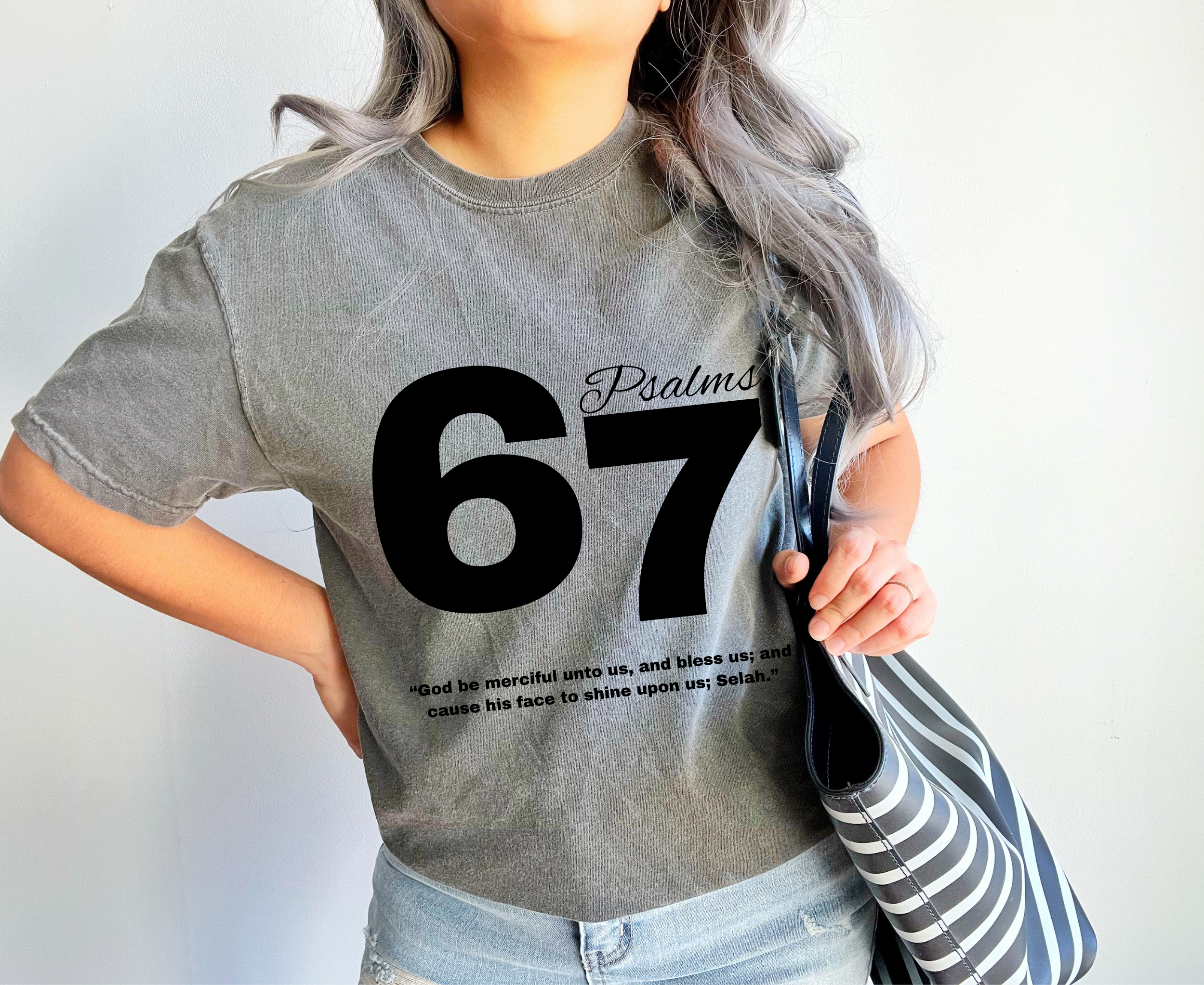 Psalms 67 Iron On Vinyl Decal | Faith Based Scripture Design | Heat Transfer HTV | No Background