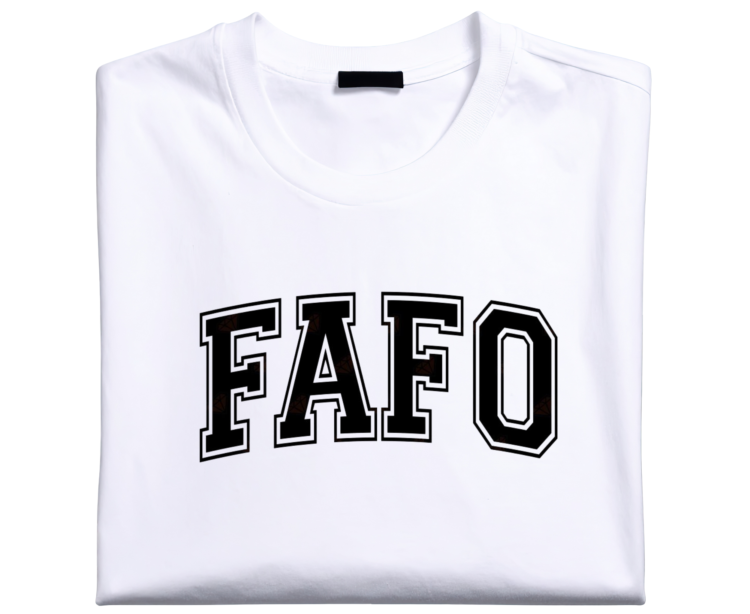 FAFO Quote Iron On | Black Fabric Vinyl Graphic |Heat Transfer HTV | No Background
