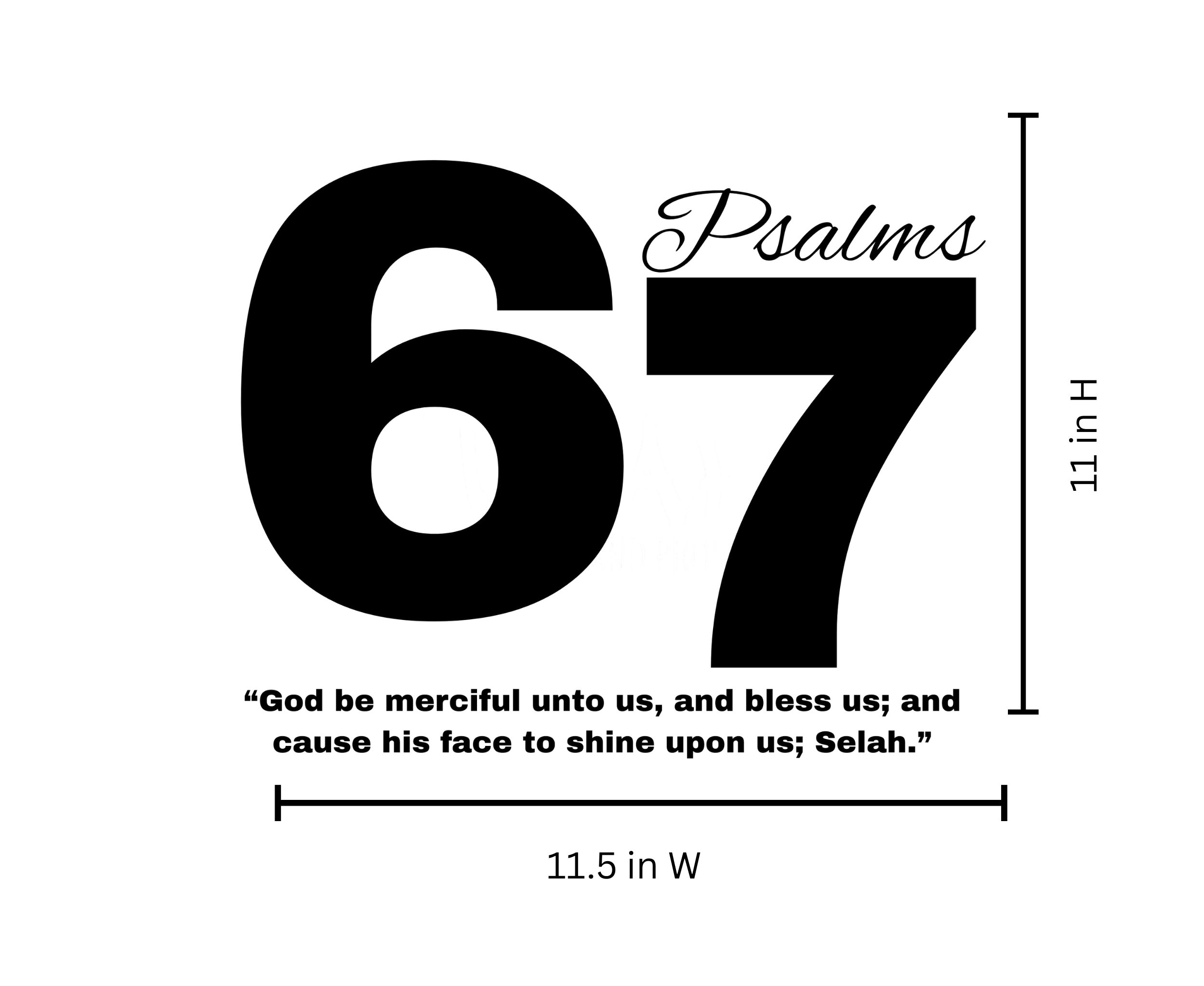 Psalms 67 Iron On Vinyl Decal | Faith Based Scripture Design | Heat Transfer HTV | No Background