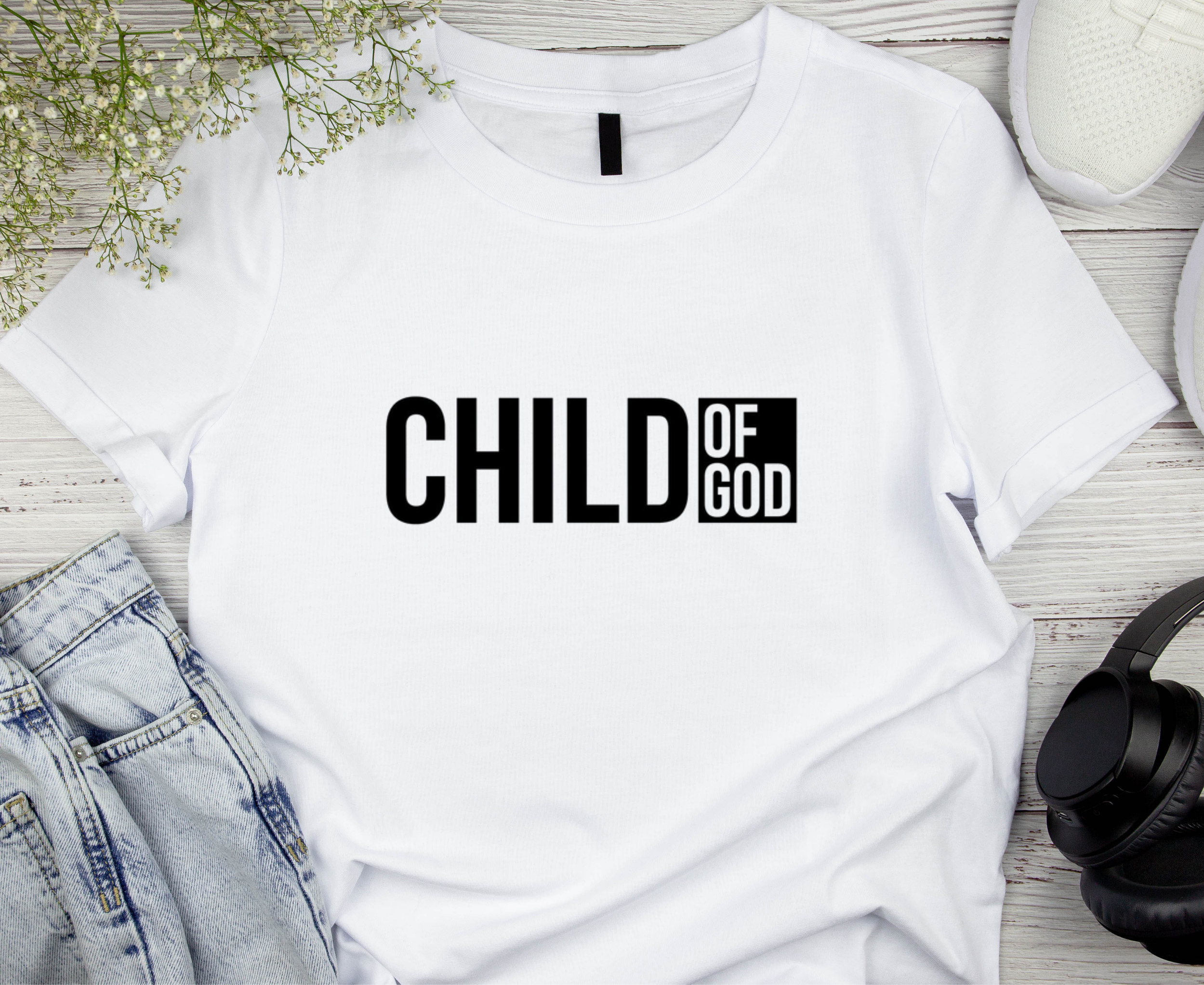 Child of God Quote Iron On Decal | Heat Transfer HTV | No Background| Faith Based Iron On Design