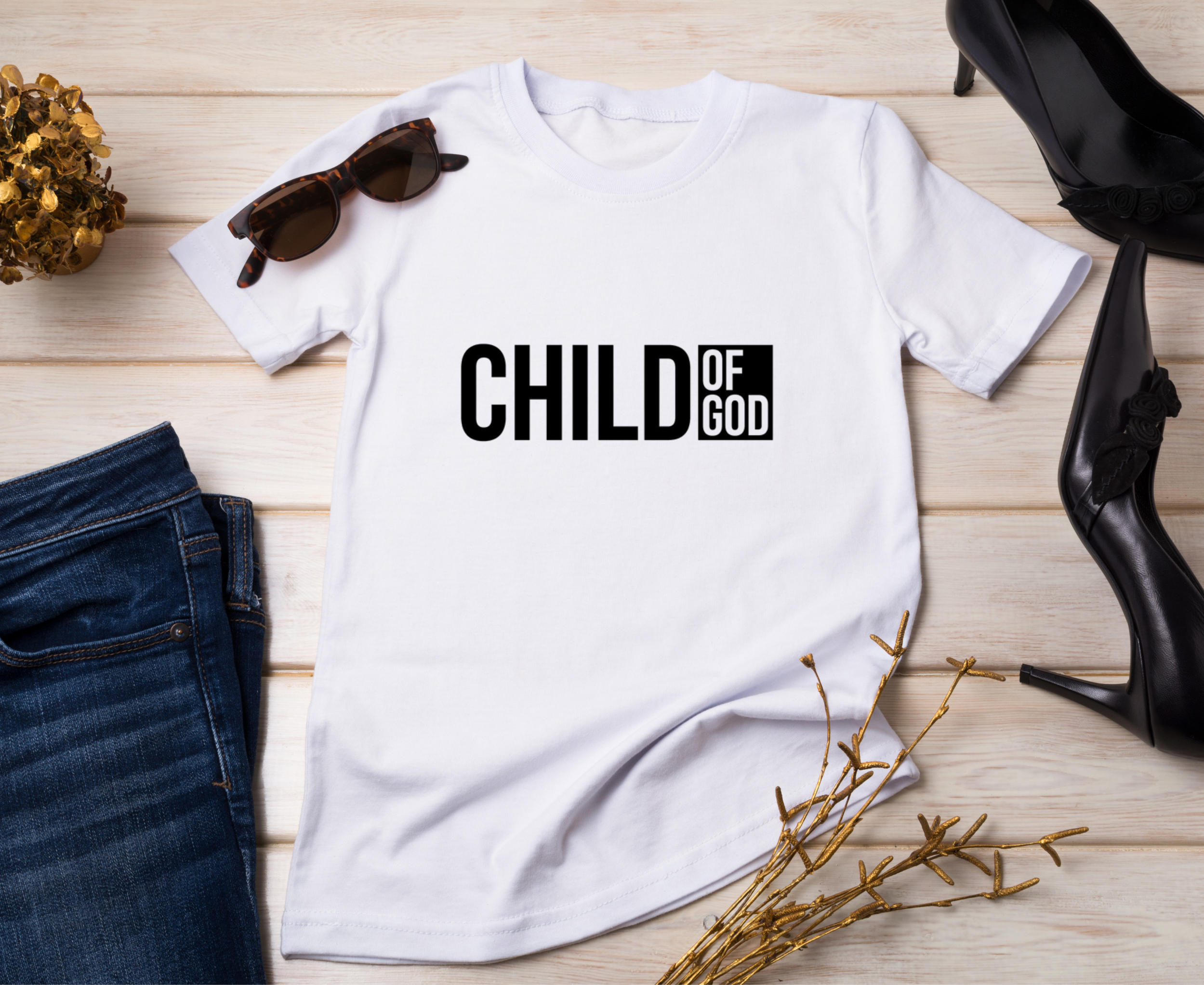 Child of God Quote Iron On Decal | Heat Transfer HTV | No Background| Faith Based Iron On Design