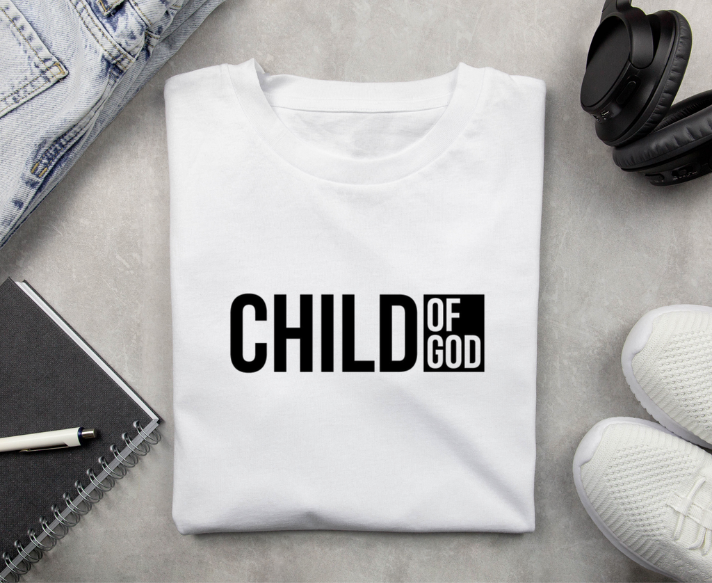 Child of God Quote Iron On Decal | Heat Transfer HTV | No Background| Faith Based Iron On Design