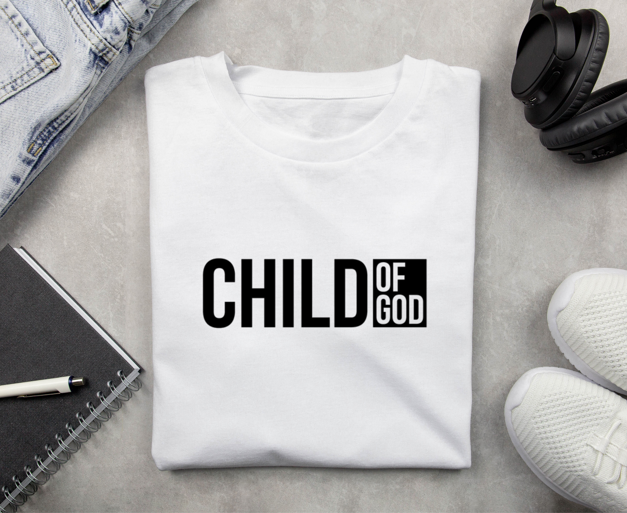 Child of God Quote Iron On Decal | Heat Transfer HTV | No Background| Faith Based Iron On Design