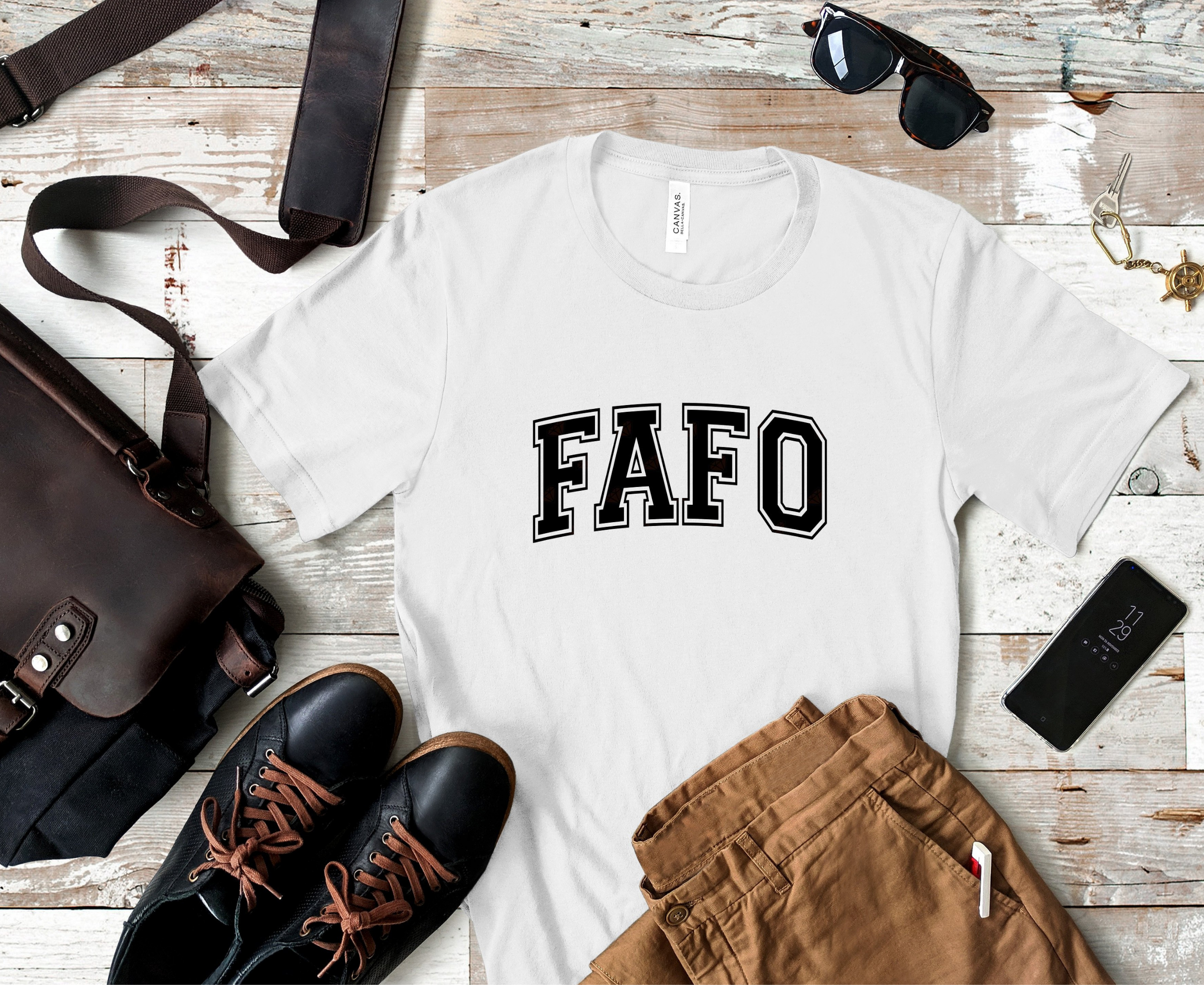 FAFO Quote Iron On | Black Fabric Vinyl Graphic |Heat Transfer HTV | No Background