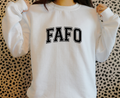 FAFO Quote Iron On | Black Fabric Vinyl Graphic |Heat Transfer HTV | No Background
