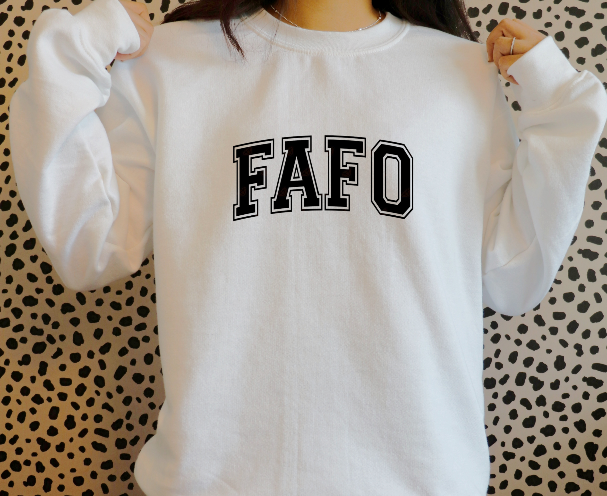 FAFO Quote Iron On | Black Fabric Vinyl Graphic |Heat Transfer HTV | No Background