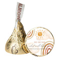 Boho Sun Baby Shower Candy Stickers | He or She What Will Our Little Baby Be Labels | 100 Glossy Chocolate Kiss Stickers