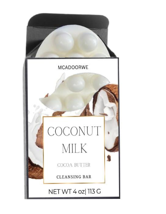 Coconut Milk Massage Soap Bar|Cocoa Butter|Collagen infused Handmade Soap Bars|Moisturizing Bath