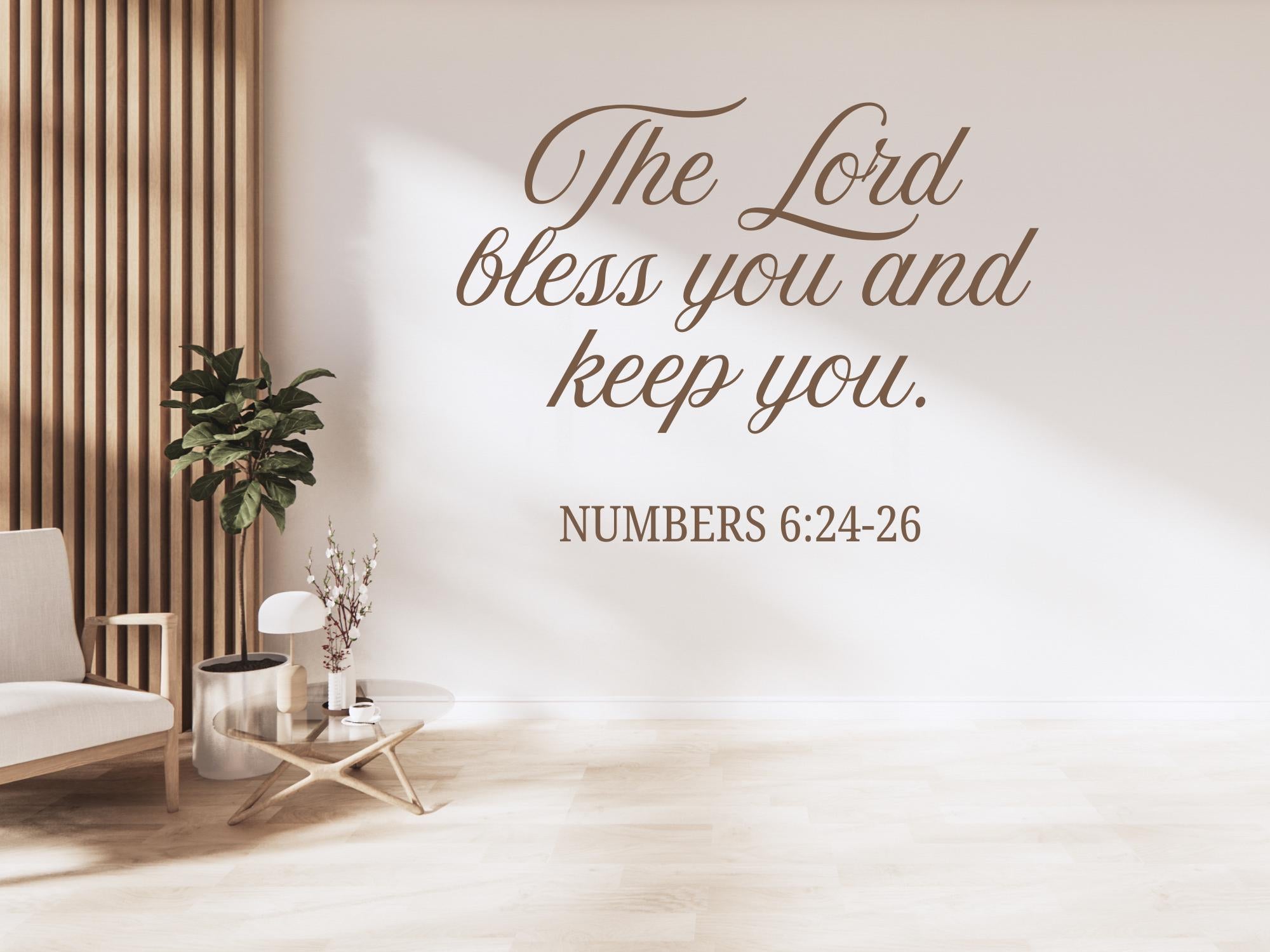 Numbers 6 24-26 Bible Verse Wall Stickers | Christian Inspiration | Removable Wall Decals