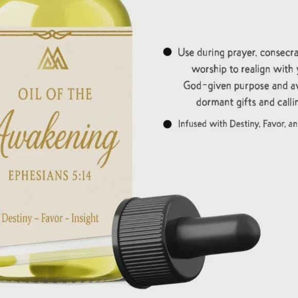 Oil of the Awakening Anointing Oil, Ephesians 5:14, Destiny-Favor-Insight Blend
