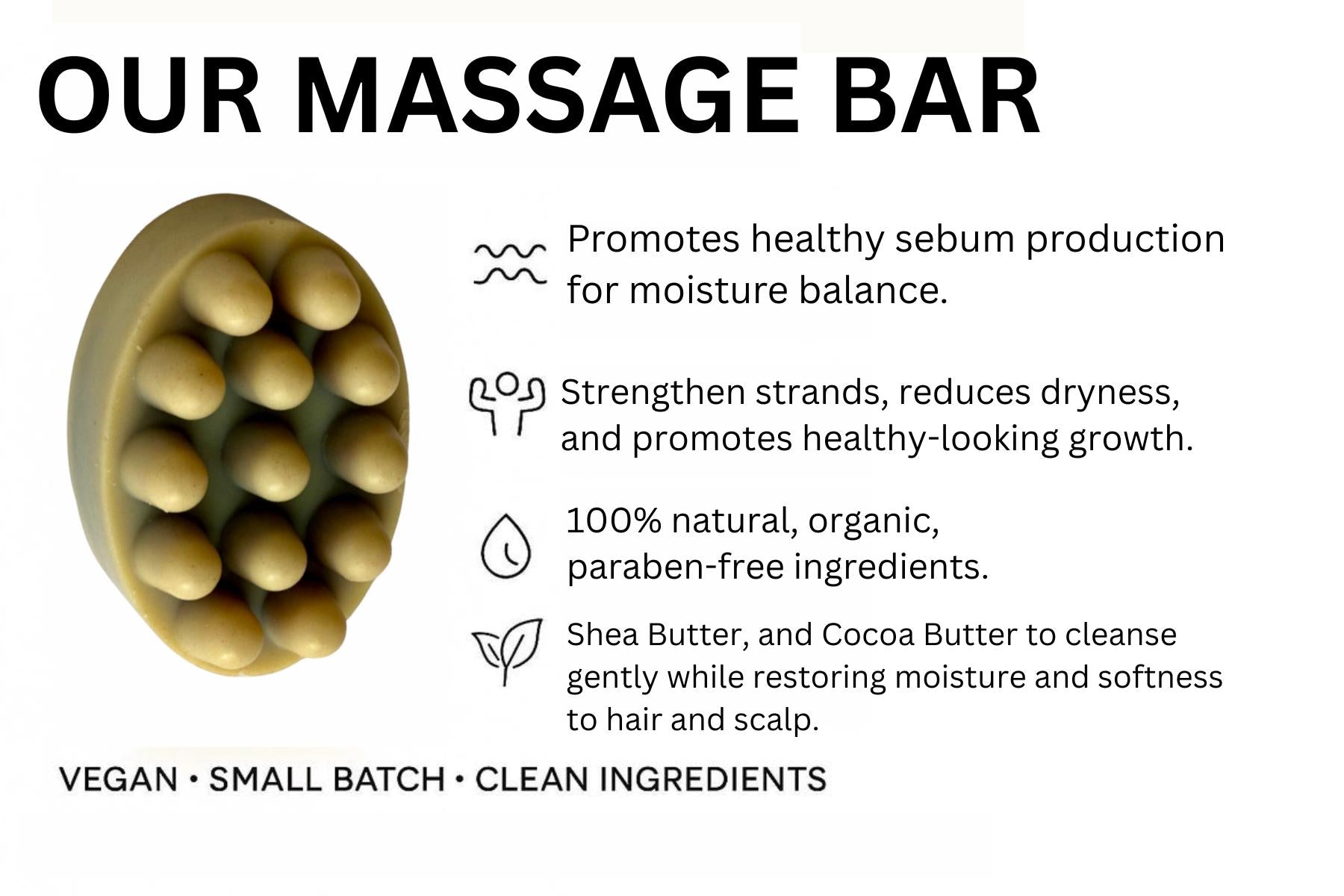 Amla & Moringa Massage Shampoo Soap Bar | Shea Butter, Kokum Butter, Cocoa Butter | Collagen Infused | Moisturizing | 100% Natural | 5 oz