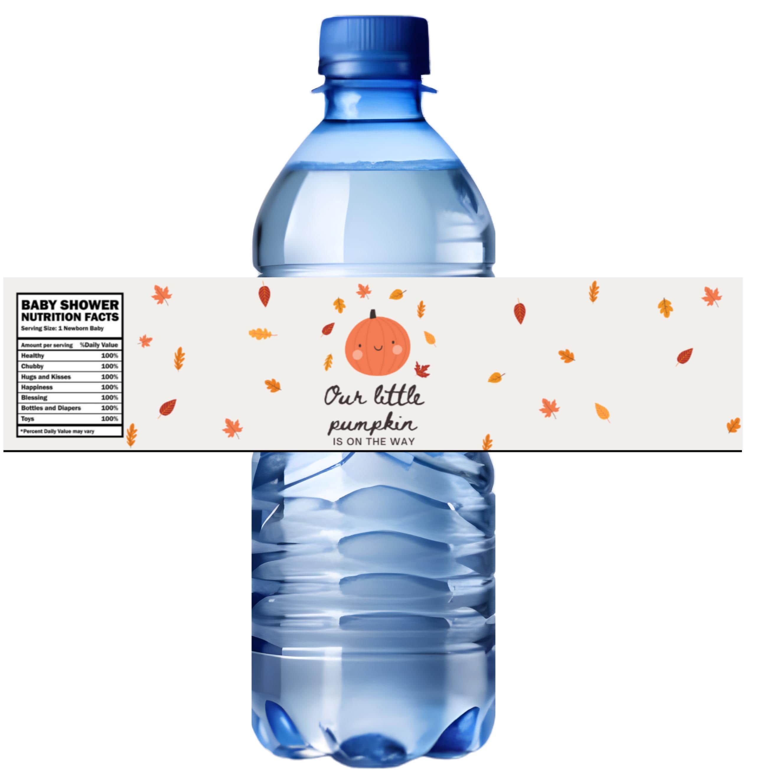Our Little Pumpkin Is On The Way| Baby Shower Water Bottle Labels | Set of 12 | Table Accents