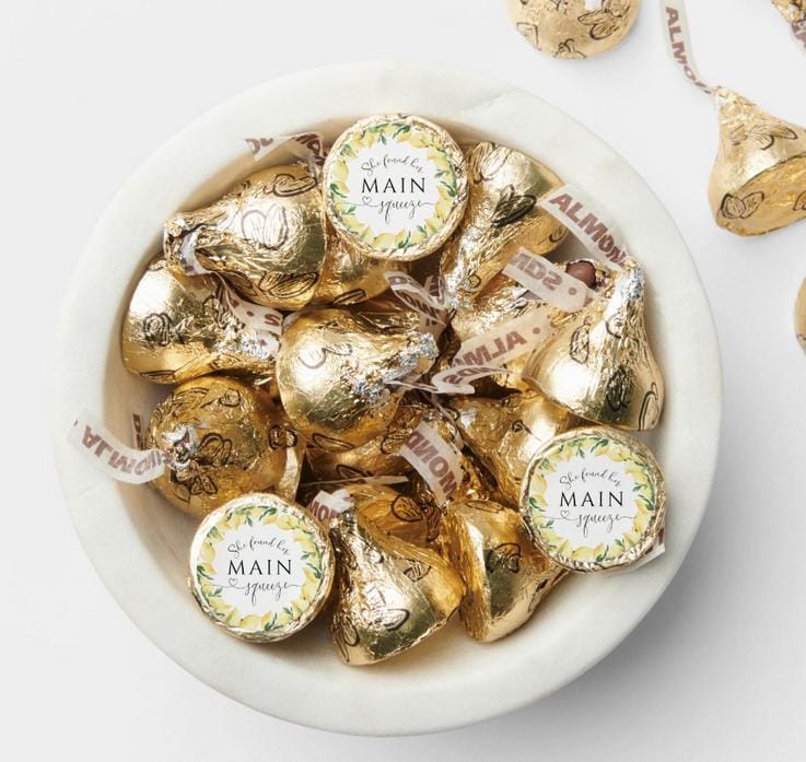 She Found Her Main Squeeze Kisses Candy Labels | 100ct|Glossy|Bridal Favors