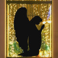 Angel Kneeling Christmas Window Cling Decal – Large, Reusable & Durable