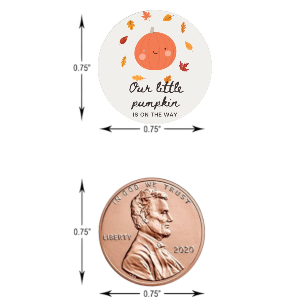 Our Little Pumpkin Candy Stickers | Baby Shower Pumpkin Labels | 100| Glossy|Candy Table Accents