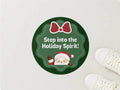 Step Into the Holiday Spirit Christmas Floor Decals | 6x6 Vinyl Removable Stickers | Set of 4