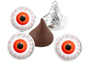 Halloween Eyeball Candy Kiss Stickers | White Peel and Stick Decals | 100 Pack