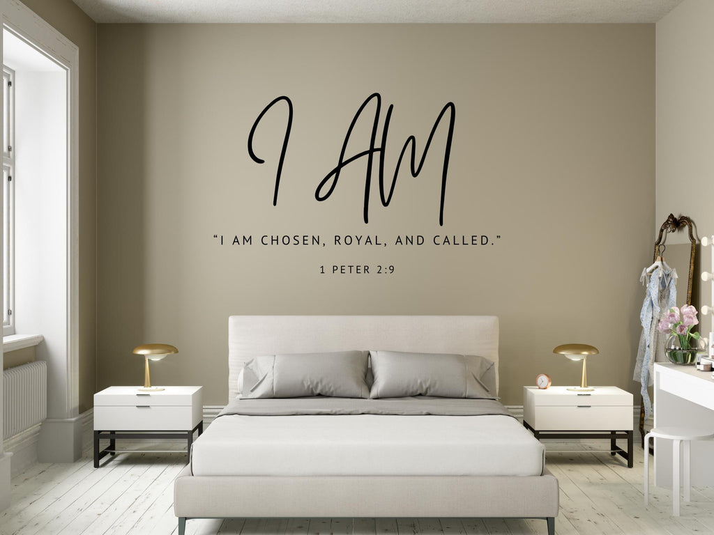 I AM Scripture Wall Decals | Christian Inspirational Quotes | Peel and Stick Wall Art